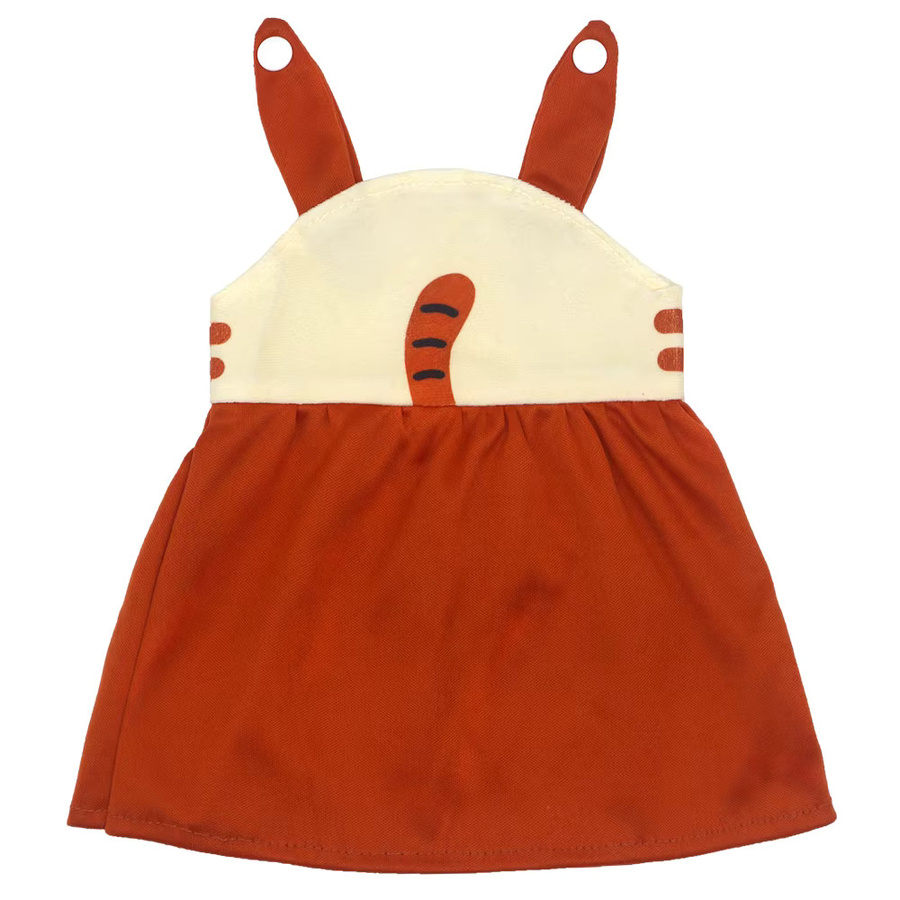 Lin Kun Puppenkleid mit Tiger-Print und Hosenträgern, Zubehör, Orange - Bild 4