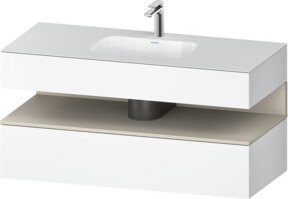 Duravit Qatego Einbauwaschtisch-Möbel-Set in Weiß, B/T/H: 120 x 55 x 60 cm - Bild 1