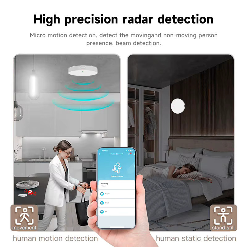Tuya ZigBee 24G WiFi Präsenzsensor mit Radar-Erkennung für dein Smart Home in Weiß - Bild 2