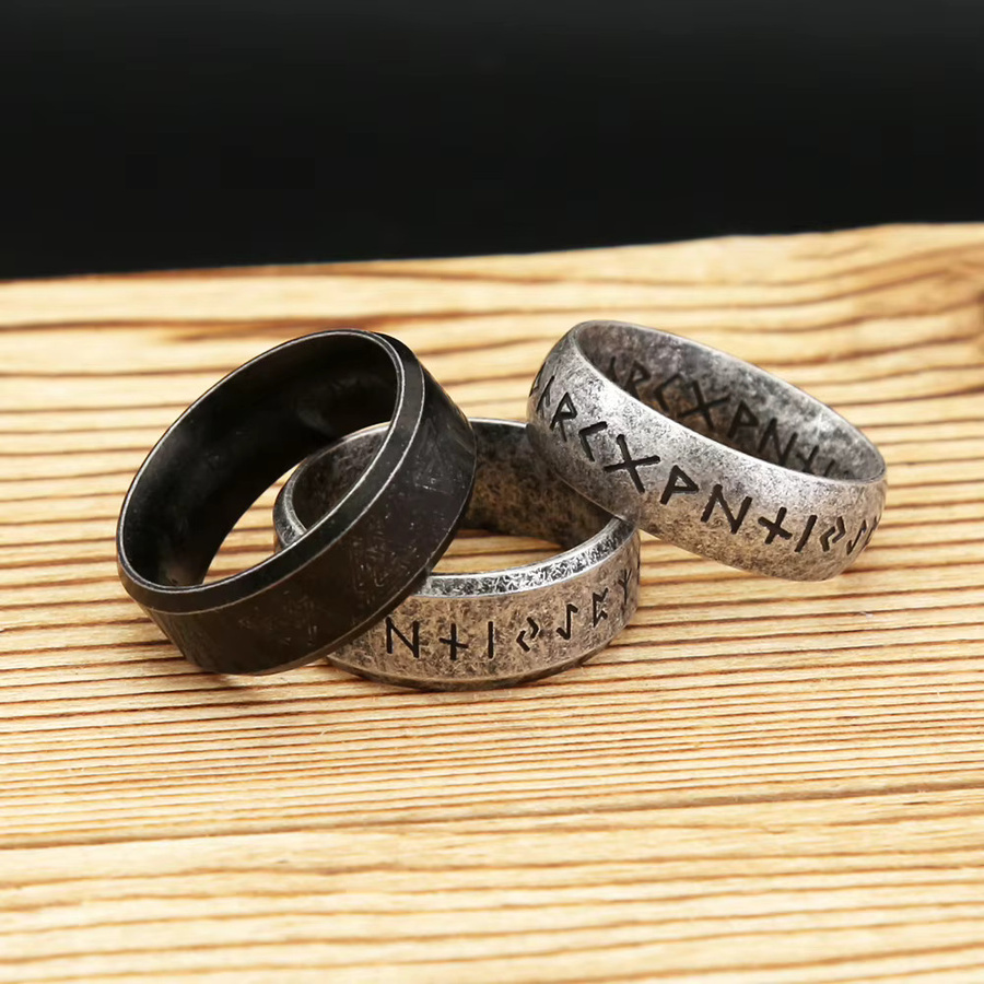NORTHMAN Ring, Edelstahl, Silber, Unisex - Bild 3