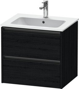 Duravit Waschtischunterschrank Ketho.2 in Weiss mit 2 Schubladen, wandhängend, B: 61 cm, T: 48 cm, H: 55 cm - Bild 1