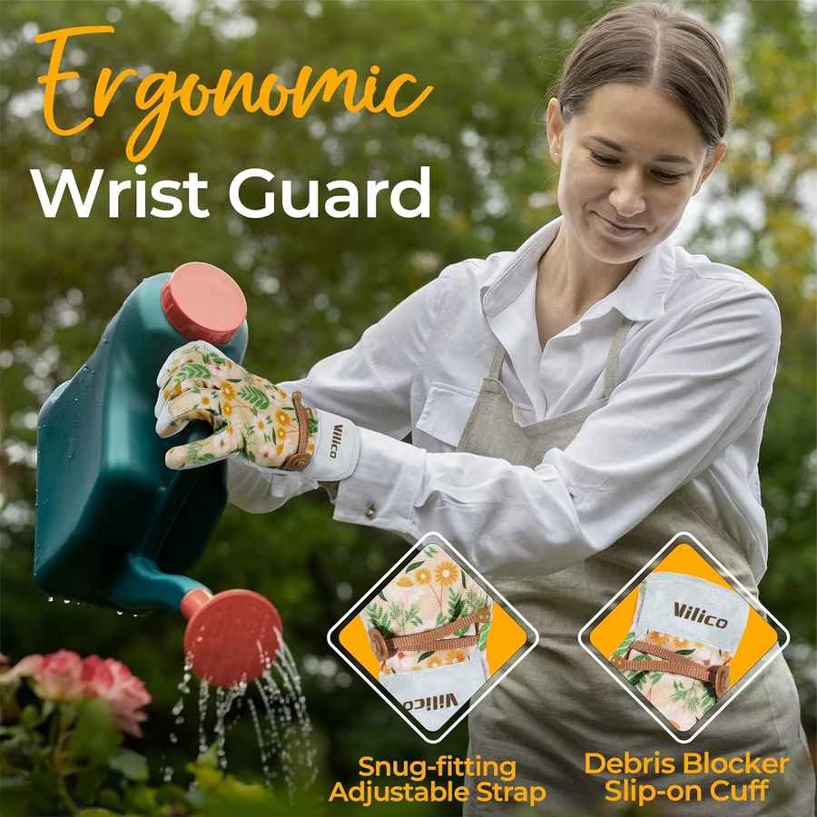 Atmungsaktive Gartenhandschuhe aus Leder für Erwachsene von Kyncilor in Multicolor - Bild 5