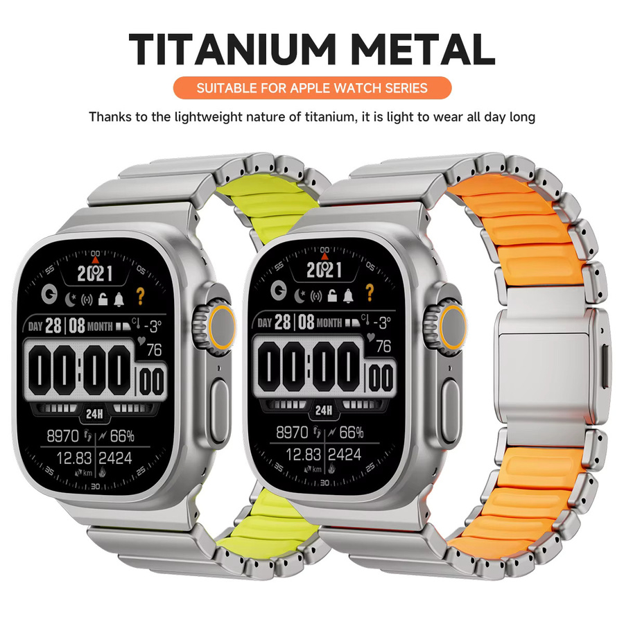FancyWrist Uhrenarmband Titan, Silikon, Silber, Unisex - Bild 2