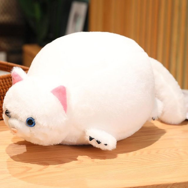 Kidsly Katzenpuppe, Plüschtier, Weiß, Grau, Schwarz, 50cm - Bild 1
