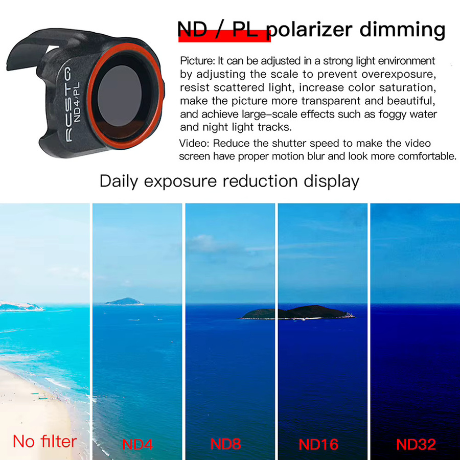 DJI Kamera Objektiv Filter Set für DJI Mini 2, Mavic Mini und Mini SE (UV, CPL, ND PL) - Bild 3