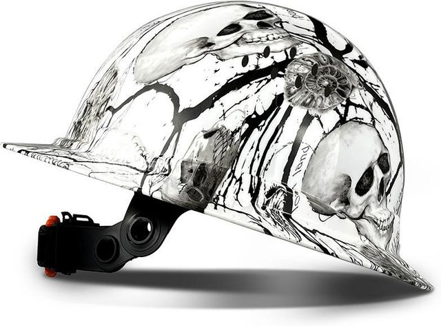 Bruchsicherer und atmungsaktiver Baustellenhelm von Rich House mit Sonnenschutz in Weiß oder Schwarz, Material HDPE, Kopfumfang: 53-63 cm - Bild 1