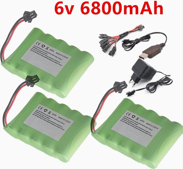 GAOLAG 6V NI-MH Akkupack mit Ladegerät 6800mAh AA für RC-Autos, RC-Boote und RC-Spielzeug - Bild 1