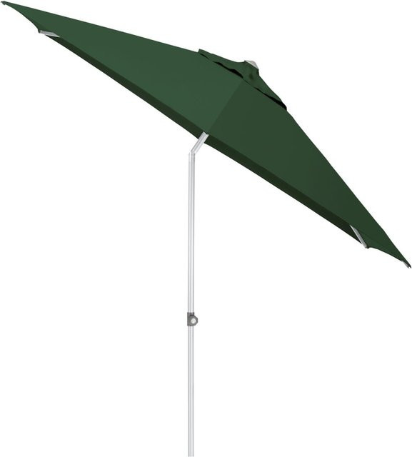 KETTLER Sonnenschirm EASY PUSH mit UPF 50+ und PU-Beschichtung, rund, grün, Gestell silber, Durchmesser: 270 cm, Höhe: 250 cm - Bild 1