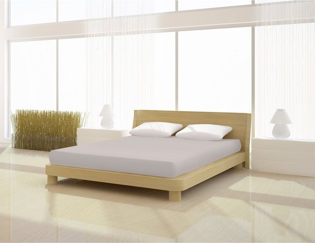 Mr. Sandman Spannbetttuch de luxe aus Elastan in Weiß, B: 140-160 cm, L: 200-220 cm - Bild 1