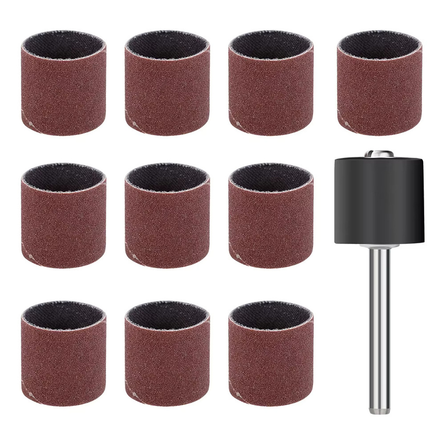 xcan Schleiftrommel-Set mit Schleifbändern und Sanddorne für Dremel-Nagelbohrer, Körnung 80, 100, 120 - Bild 6