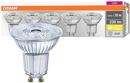 Osram LED Reflektor GU10 Warmweiß 2,6 W 5er Set Durchmesser: 50 mm, Höhe: 50 mm - Bild 1