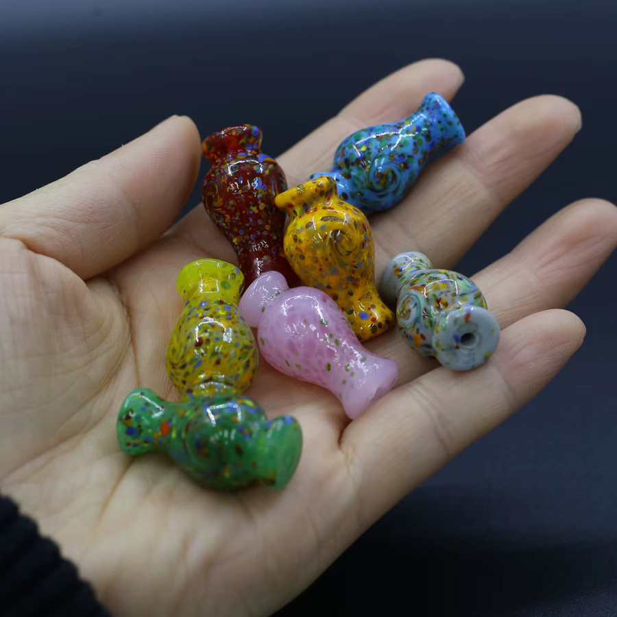 5 Stück Vasenförmige Stanzperlen, Lampwork-Glasperlen, 15 x 25 mm - Bild 3
