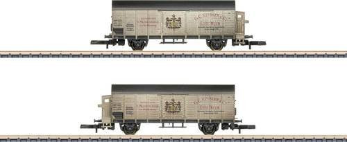 Märklin Kessler Sekttransport der DRG, Gedeckte Güterwagen, 2er-Set, Spur Z