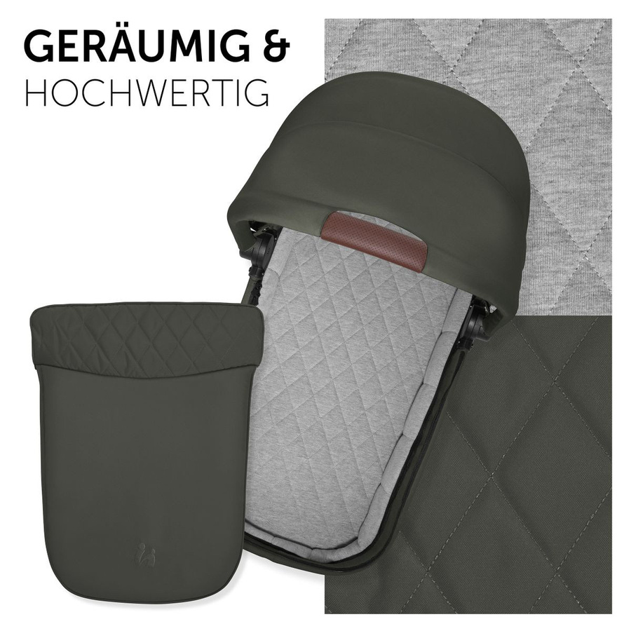 Hauck Faltbare Babywanne Carrycot für Walk N Care Kinderwagen in Dark Olive - Bild 3