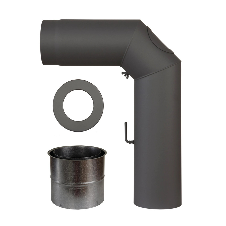 OBI Rauchrohr-Set aus Stahl, 3-teilig, Grau, Durchmesser: 150 mm - Bild 2