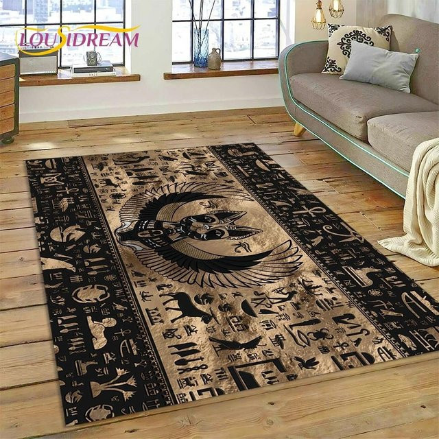 Karpetti Teppich Pharao Hieroglyphisch Ägyptische Mythologie Multicolour B/T: 60 x 40 cm - Bild 1