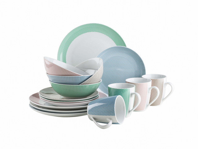 Mäser Kombi-Serviceset Kitchen Time II aus Porzellan, 16-teilig, Mehrfarbig - Bild 1