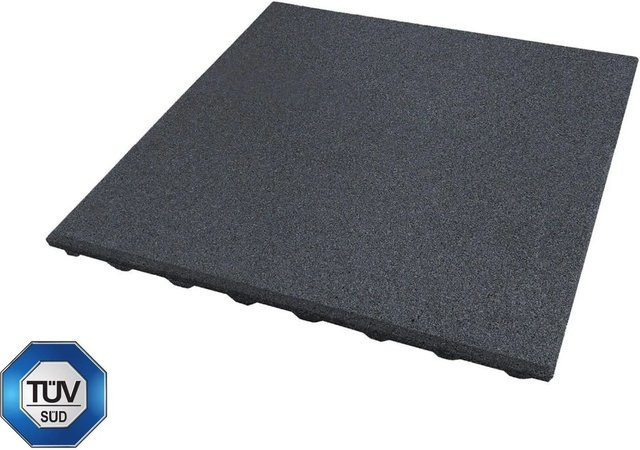 HPFloor Fallschutzmatte Anthrazit B/T: 50 x 50 cm, Höhe: 2,5 cm - Bild 1