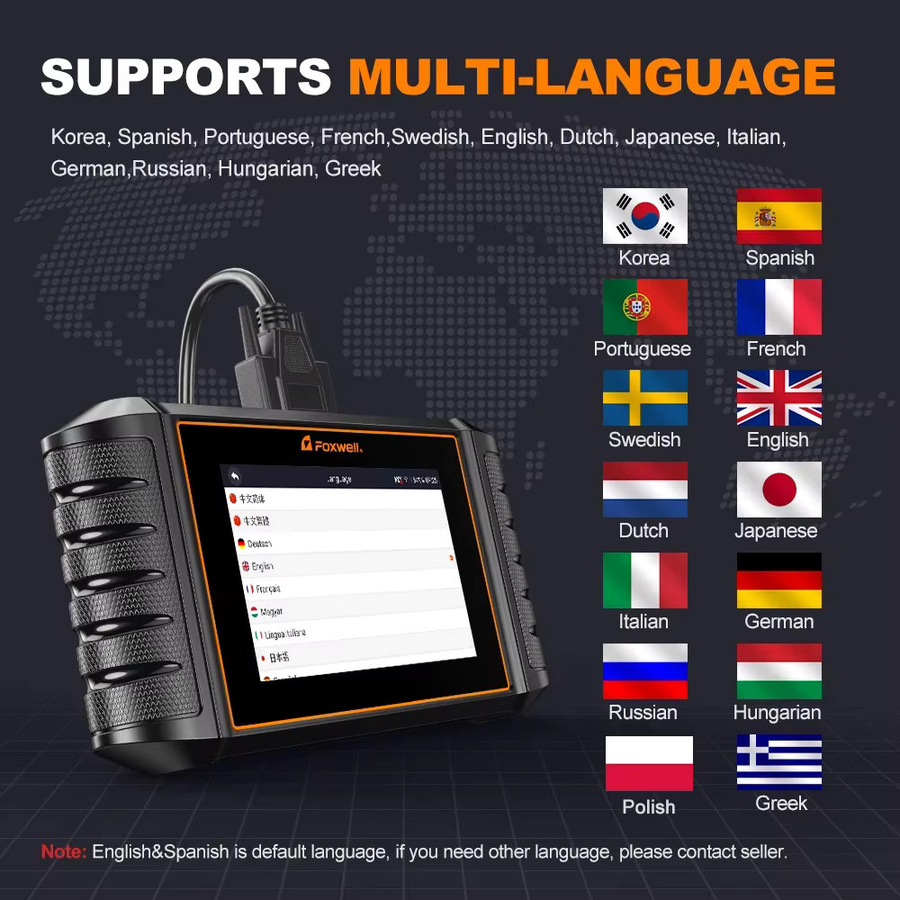 FOXWELL NT710 OBD2 Kfz-Diagnosegerät in Schwarz mit bidirektionaler A/F-Anpassung, Öl-, ABS- und EPB-Reset sowie 30 Rücksetzfunktionen - Bild 5