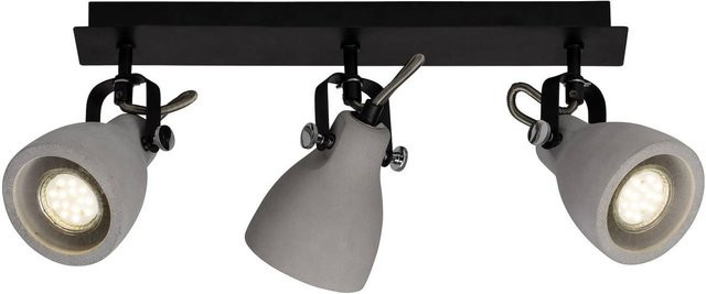 BRILLIANT Lampe Thanos Spotbalken Wand-Leuchte, 3-flg, Schwarz Matt und Zement Grau, dimmbar, für GU10 Reflektorlampen - Bild 1