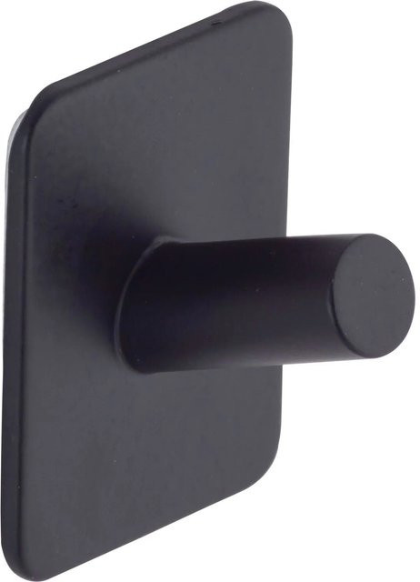 Technik Team Kleiderhaken Damon selbstklebend aus Stahl in Schwarz, B/H: 3,9 x 5,0 cm - Bild 1