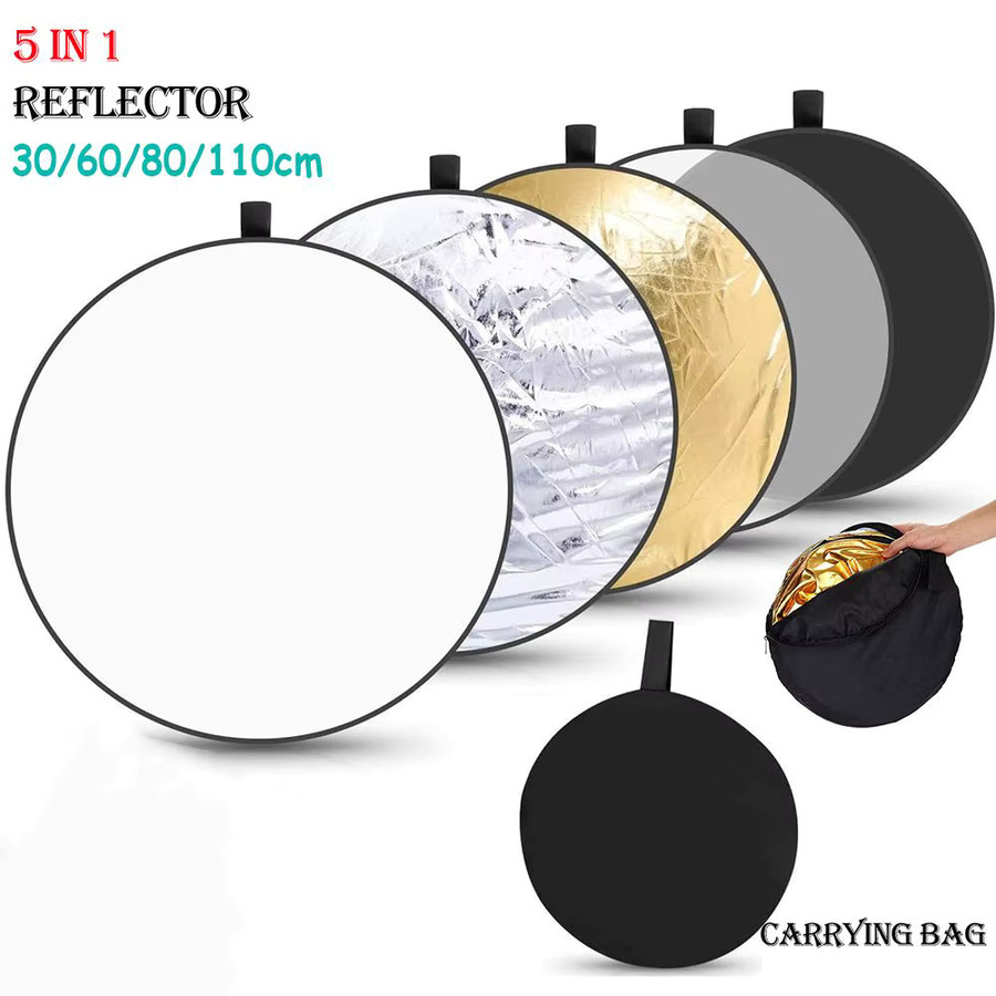5 in 1 Fotografie Reflektor Multi-Disc Diffusor für Fotostudio und Außenaufnahmen, Durchmesser: 80 cm, Mehrfarbig mit Tragetasche - Bild 3