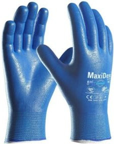 aTG Handschuh MaxiDex® Gr. 9, blau, Nitril, EN 388 - Bild 1