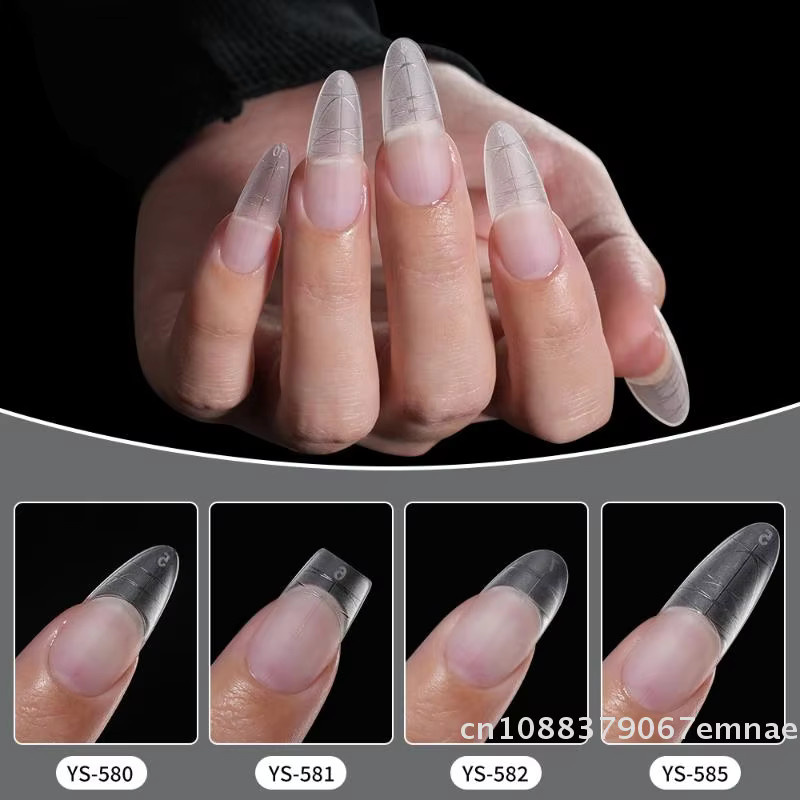 A-KE Nagelspitzen Set, 240-teilig, Mandel, Sarg und Stiletto, Gel, Matt - Bild 2