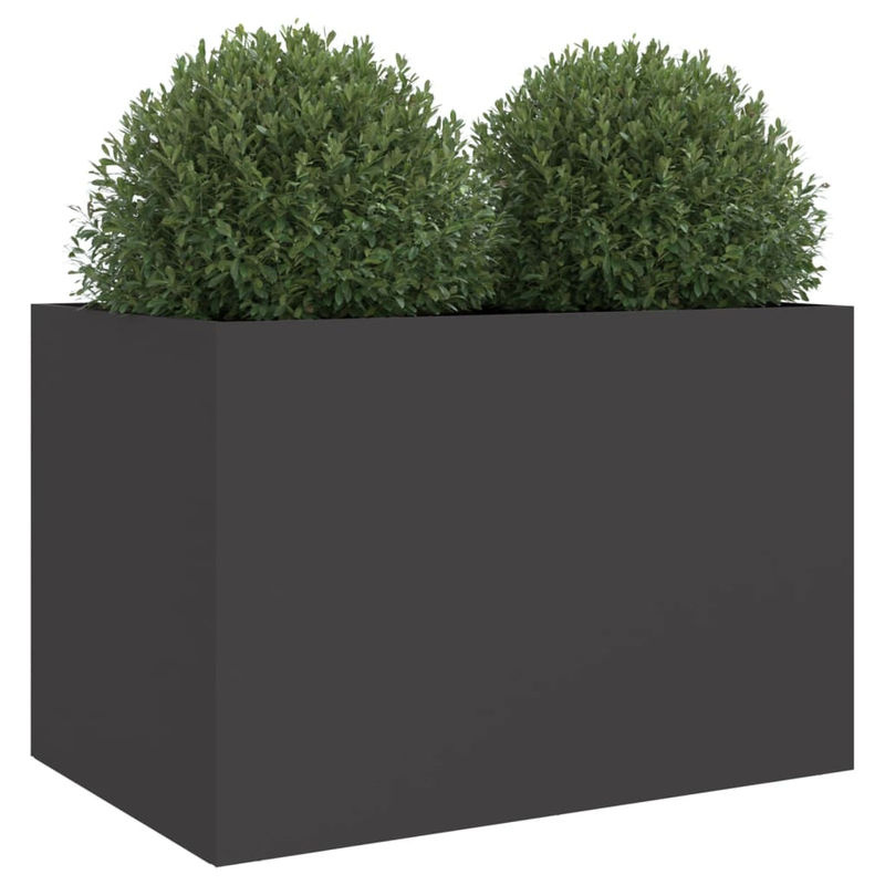 Vidaxl Pflanzgefäß aus Metall, Schwarz, Rechteckig, B/T/H: 62 x 47 x 46 cm - Bild 3