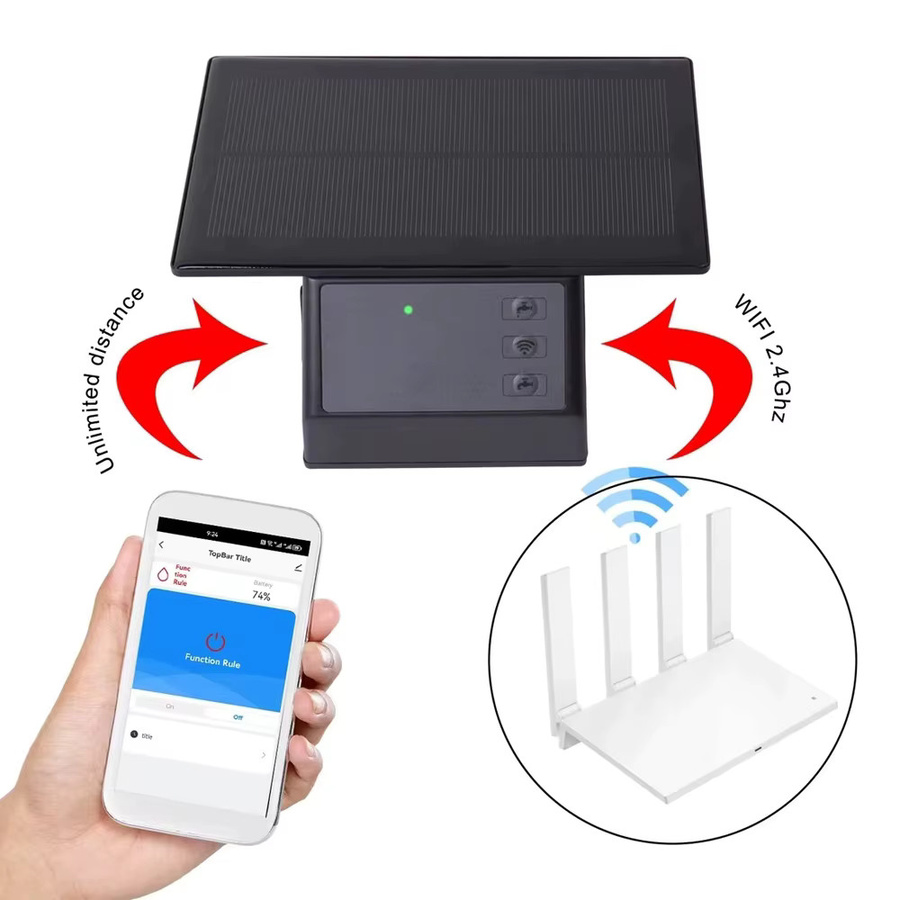 JUANJUAN Solar Automatisches Bewässerungssystem mit Tuya WIFI App-Steuerung, Smartes Tropfbewässerungs-Kit mit Timer in Schwarz - Bild 3