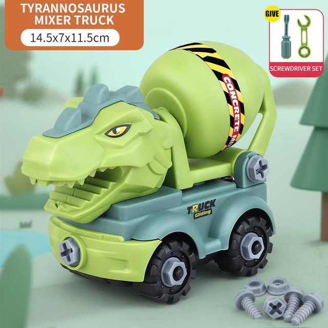 Binchi Keji Travel Dinosaurier Projekt Automobil Bagger Muldenkipper, Bauspielzeug, ab 4 Jahren - Bild 1