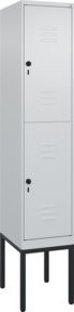 C+P Doppelstock-Spind Classic PLUS mit 1 Abteil und Sicherheits-Drehriegel, Farbe RAL 7035 Lichtgrau, H x B x T: 212 x 40 x 50 cm - Bild 1