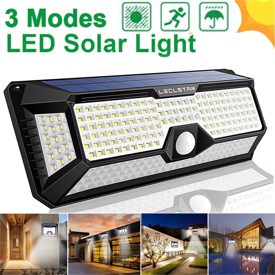 Leclstar Solar LED Außenleuchte mit Bewegungssensor und 4 Weitwinkel-Flutlicht, IP65 wasserdicht und drahtlos - Bild 2