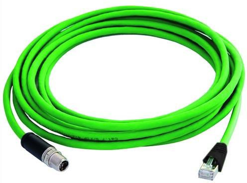 Telegärtner Cat.6A Ethernet LAN Patchkabel M12x1-RJ45 X-kodiert, Grün, 3 m - Bild 1