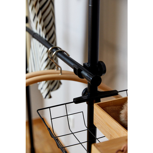 WENKO Teleskopstange in Schwarz, B/H/T: 164-215 x 165-300 x 38 cm - Bild 1