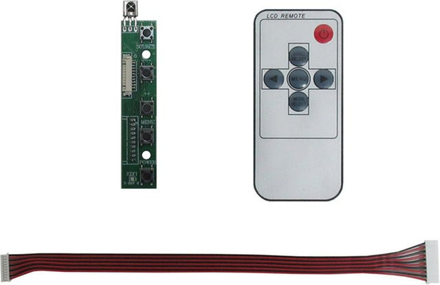 Heyman Zubehör-Set für LCD-Display-Treiberplatinen mit Tastenplatine, Flachbandkabel, Fernbedienung und USB-Netzkabel - Bild 1