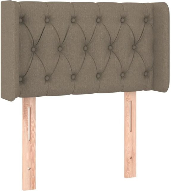 vidaXL LED Kopfteil in Taupe mit USB-Ladeport und integrierter Beleuchtung, gepolstert, B/T/H: 83 x 16 x 78/88 cm - Bild 1