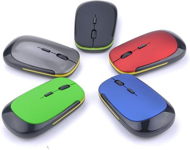 Ninth World Kabellose Gaming-Maus mit 1600 DPI und USB-Empfänger in Schwarz für Laptop, PC und MacBook - Bild 1