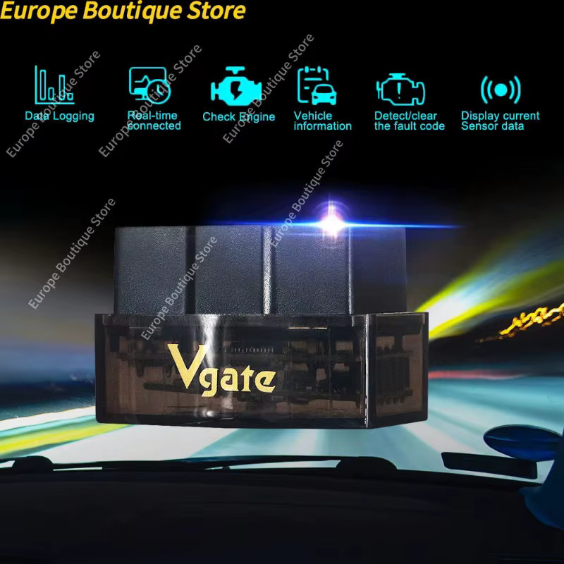Vgate iCar Pro V2.3 ELM327 OBD2 Scanner Auto-Diagnosegerät mit WiFi und Bluetooth für Android und iOS in Schwarz - Bild 5
