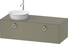 Duravit Waschtischunterschrank White Tulip in Steingrau Hochglanz, Wandmontage, B/T/H: 130 x 55 x 40,8 cm - Bild 1