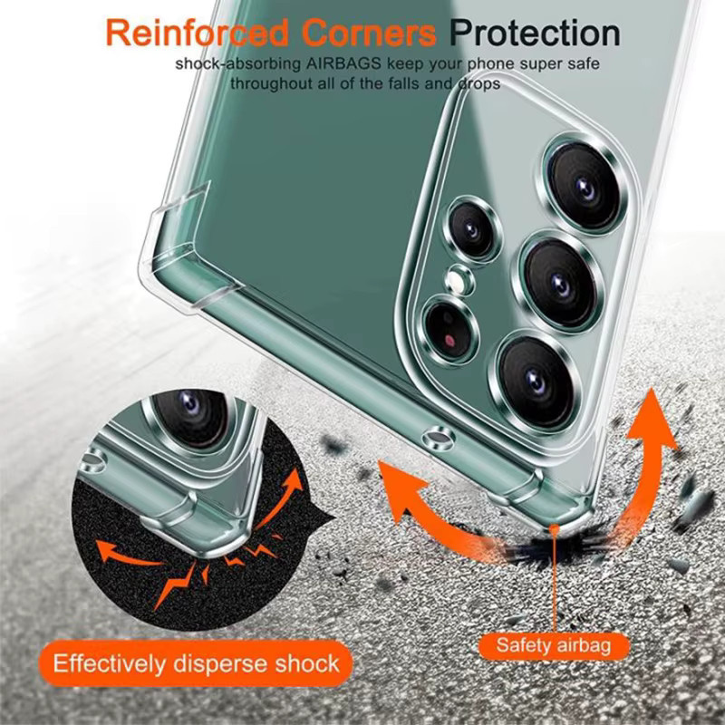 Stoßfeste transparente Schutzhülle für Samsung Galaxy S25 S24 S23 S22 S21 Plus Ultra sowie A56 A55 A54 A53 A52 A36 A34 A33 A32 A14 A13 - Bild 2
