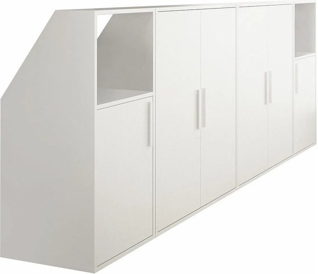 Vente-unique Möbel für Schrägen Adezio Weiß Breite: 278,8 cm - Bild 1