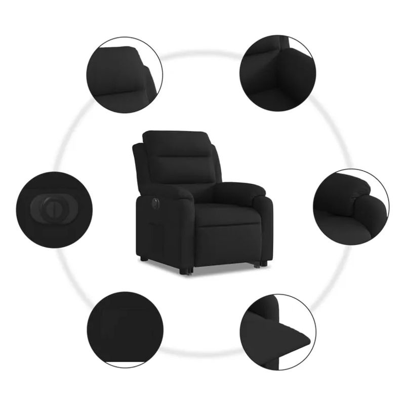 Vidaxl Elektrischer Massagesessel mit Aufstehhilfe in Schwarz - Bild 6