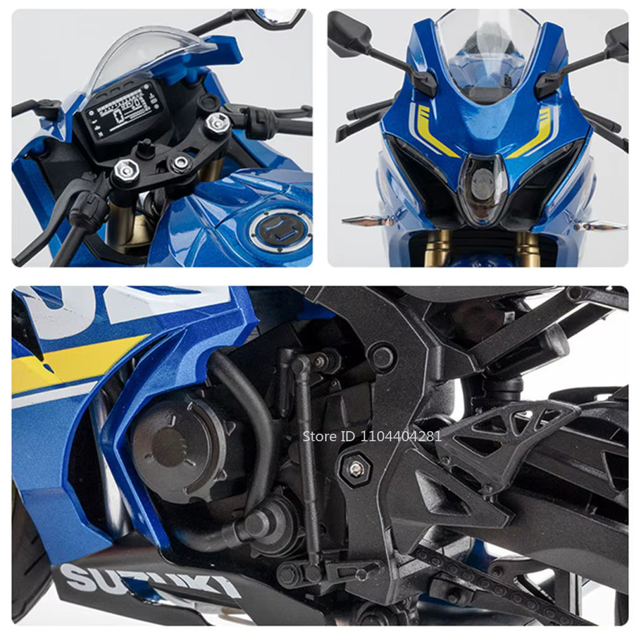 MAKEDA Suzuki GSX-1000R Hayabusa, Motorrad Modell, Metall, mit Licht - Bild 4