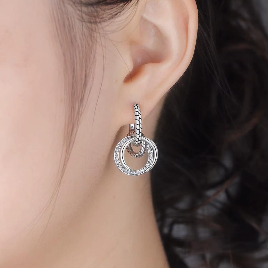 Orstarry Ohrringe, 925 Sterling Silber, Schlangenknochenmuster, Damen - Bild 2