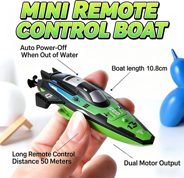 Kmoist Mini RC Stunt-Flip-Boot, Fernsteuerungs-Speedboot, ab 8 Jahren - Bild 1