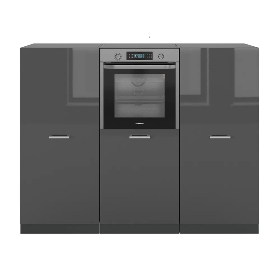 Vicco R-Line Küchenblock Anthrazit Hochglanz Breite: 180 cm - Bild 2