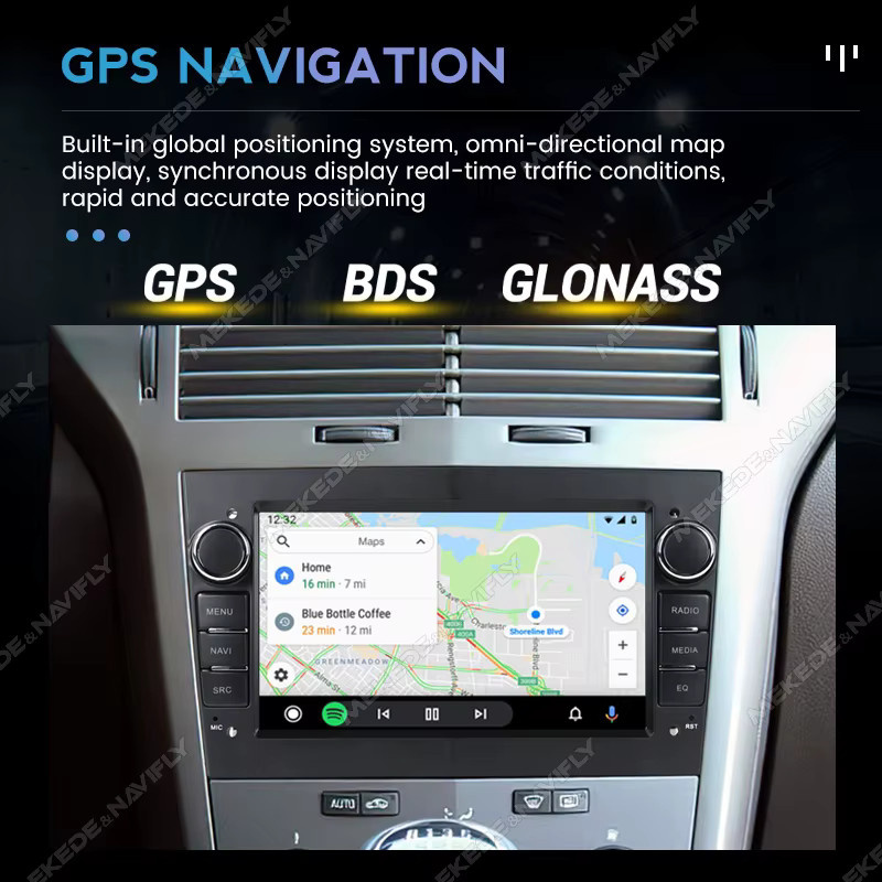 MEKEDE Android 15 Autoradio mit 2GB RAM und 64GB Speicher für Opel Astra H/J, Vectra, Antara, Zafira, Corsa C/D, Vivaro und Meriva in Silber mit GPS, Bluetooth, CarPlay, WLAN, Touchscreen, Freisprecheinrichtung, Rückfahrkamera und EQ - Bild 3