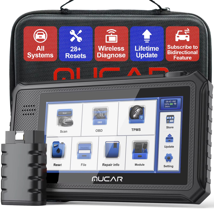 MUCAR VO6 OBD2 Auto-Diagnosegerät in Schwarz mit 28 Reset-Funktionen für Vollsystem-Scan, ABS und Motor sowie lebenslangen kostenlosen Updates - Bild 6
