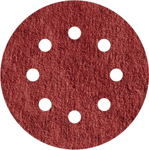 Wolfcraft Schleifscheiben Set, 5 Stück, rot, Durchmesser: 125 mm - Bild 1